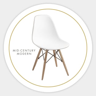 Mid-Century Modern White Chair Sticker